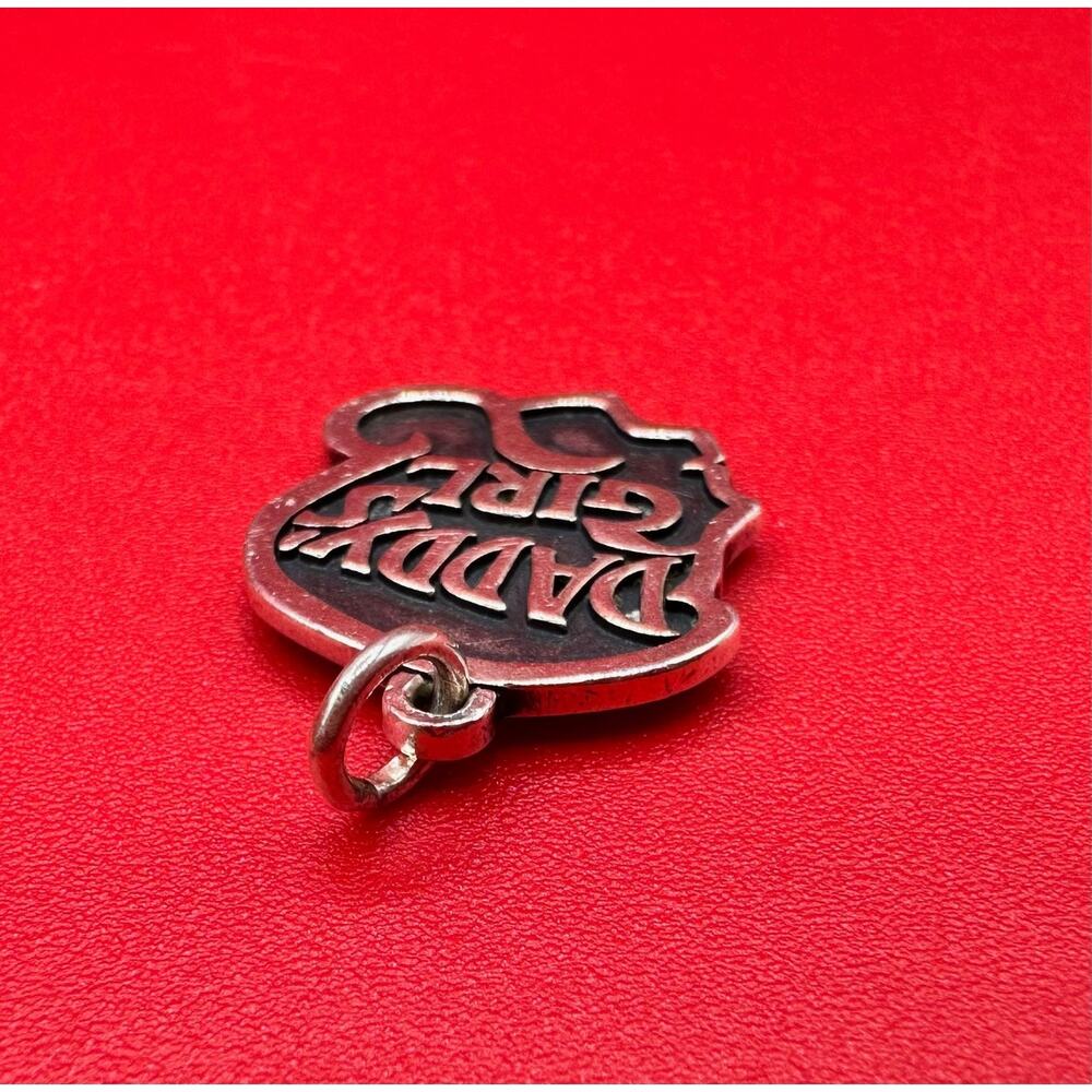 James Avery Daddy's Girl Sterling Silver 925 Charm W/Jump Ring Box Pouch 3.24 GR - Picture 5 of 10